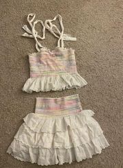 RARE/VERY HARD TO FIND love shack fancy top+skirt