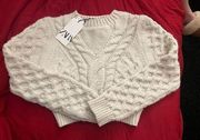 Creme Cableknit Sweater