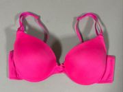 Neon Hot Pink Push-Up T-Shirt Bra Bralette Brassiere Lingerie Size 36C 💗