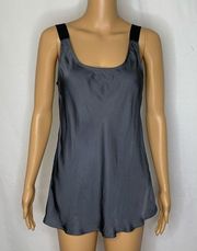 Theory Irea Tank Top Grey Black Contrast Shirt