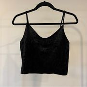 Black Velvet Crop Tank Top