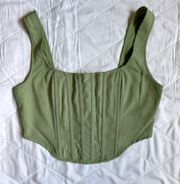 green  corset top