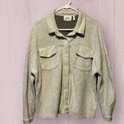 BKE  Size Large Gray Shacket Jacket Fall Cute