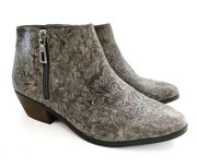 VERY VOLATILE FAIRCHILD TOOLED VEGAN SNAKESKIN PRINT ANKLE BOOTS SZ 6.5