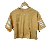 Adidas  Training Hyperglam Orange Boxy Tee Open Back Women's Medium