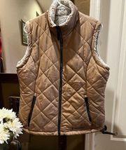 Free Country Size XL Brown and Sherpa Stratus Reversible Vest