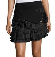 The Kooples Westeria Twill Black Skirt Small S NWT