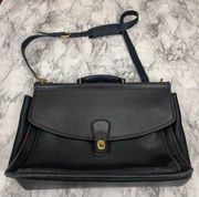 Coach vintage 1990s black leather Beekman Briefcase Large Bag