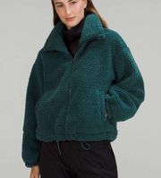 Lululemon Cinchable Fleece Zip-Up Green Jasper