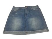 1822 Denim Women's Distressed Frayed Hem Mini Skirt Size 10