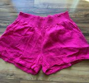 Three dots Barbie pink gauze shorts XL