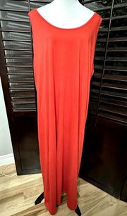 Melrose And Market Women's Plus Red Racer Back Maxi Tank Dress 3X NWOT