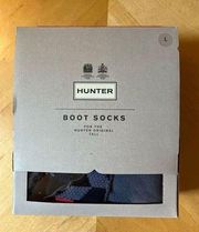 Hunter Black Blue Geometric Dazzle Tall Boot Socks Unisex Adult Large