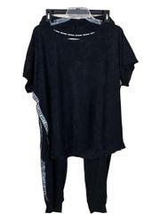 Black Terry Pajama Set