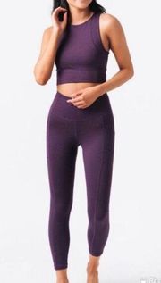 Zyia Active Plum Knit 7/8 Warm Leggings