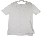 BP. X Claudia Sulewski White Burnout Scoop Neck Tee Shirt Women's Medium