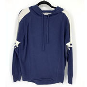 Athleta  Sweater Women's XS Pullover Hoodie Drawstring Long Sleeve Navy White