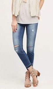 Anthropologie Jean Shop NYC Patty Cut Off Boutique Jeans Bayside Wash Size 26