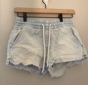 XS light jean shorts with drawstring shorts and pockets