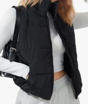 Fashion Black Puffer Vest (M)