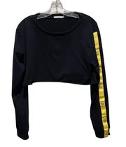 LF Emma + Stone Jogger Pants and Crop Top Set Black Yellow Size Large