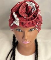 Pre tied  wrap turban, cancer hair wrap, African hair cap