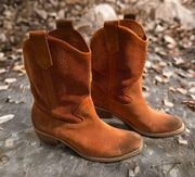 Bastille Suede Cowboy Boots. Size 9.