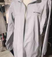 Columbia Ascender Jacket Silver/Grey Full Zip Softshell Zip Pocket Fleece Lined