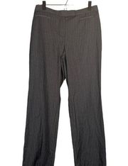 Merona Gray Wool Blend Striped Business Dress Pants Slacks Women Sz 10