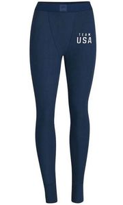 SKIMS Limited Edition Cotton Ribbed Legging Team USA Navy XXS NWT Kim Kardashian