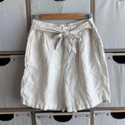 Halston long line linen shorts