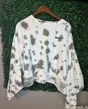 Nike  Sportswear,Women's Tie Dye Oversize Crop Sweatshirt, Size XL