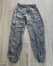 PETE & GRETA by JOHNNY WAS GREY CARGO JOGGER PANTS SZ SMALL