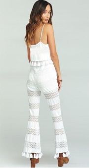 NWT Show Me Your MuMu Tassel Baby Bells Pants in Mademoiselle Lace White