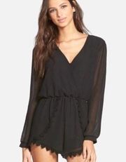 ASTR long-sleeve black romper size XS