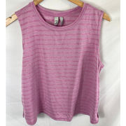 Z Zella Pink Stripe Boxy Fit Athletic Tank Size Medium