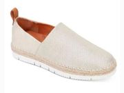 Gentle Souls by Kenneth Cole Gold Metallic Leather Espadrilles Flats Size 6.5