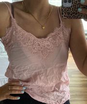 Abercrombie & Fitch Pink Laced Tank