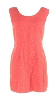 Minkpink Coral Orange Polka Dot A-Line Sheath Mini Dress Size Medium 6 8
