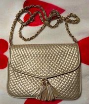 Gold casual cross body bag