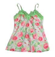 Vintage Fairycore Y2k  Rose Milkmaid Cami Top