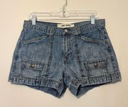 Jeans Vintage Cotton Denim Cargo Jean Shorts Women’s Size 8 Y2K Light Wash