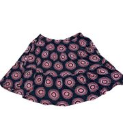 Loveappella Women’s Black Geometric Print Tiered Mini Skirt Size 10