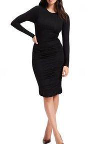 Ruched Bodycon black Dress Size 0/ XS  NWT Reg $119.