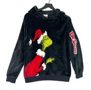 Grinch Hoodie Women's L Soft Black Dr. Seuss Christmas Cozy Casual Wear Trendy