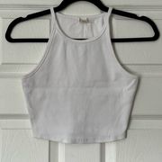 Bozzolo Cropped Ribbed Tank Top - Size M