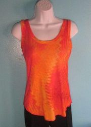 Prana Womens Colorful Orange Tank Top size S