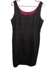 Jessica Howard Sleeveless Sheath Dress Charcoal Gray 14