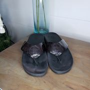 FitFlop Demelza Sandal in Black Size 10