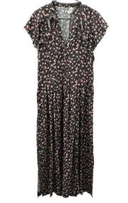 Zadig & Voltaire Ruskie Ao Anemone Multicolor Floral Maxi Dress in Rose Sz M